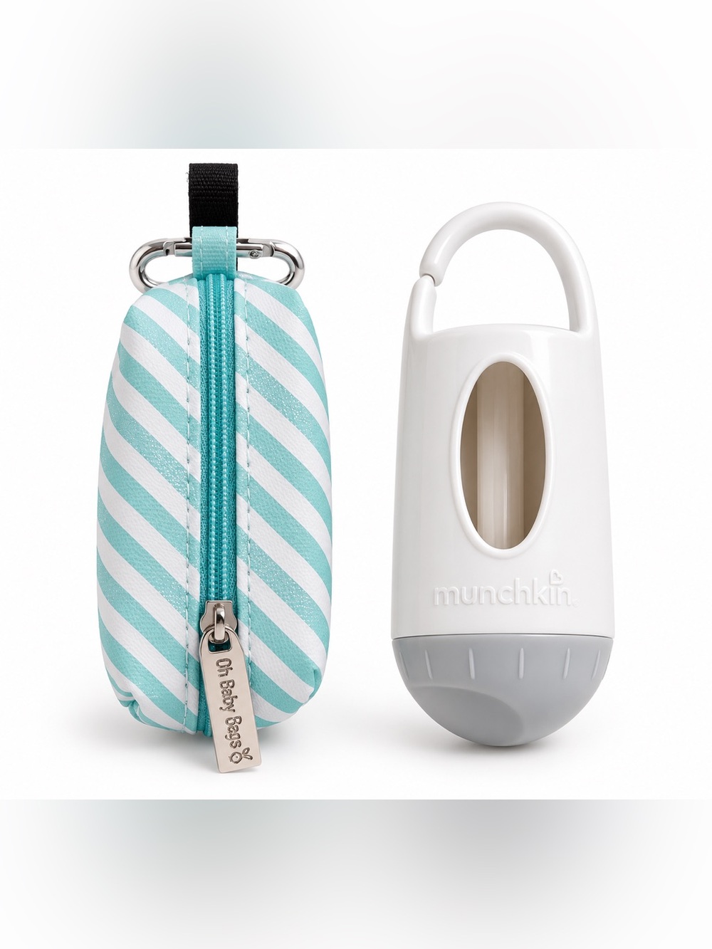 Munchkin & Oh Baby Bags Portable Diaper Disposal Bag Dispenser Set of 2